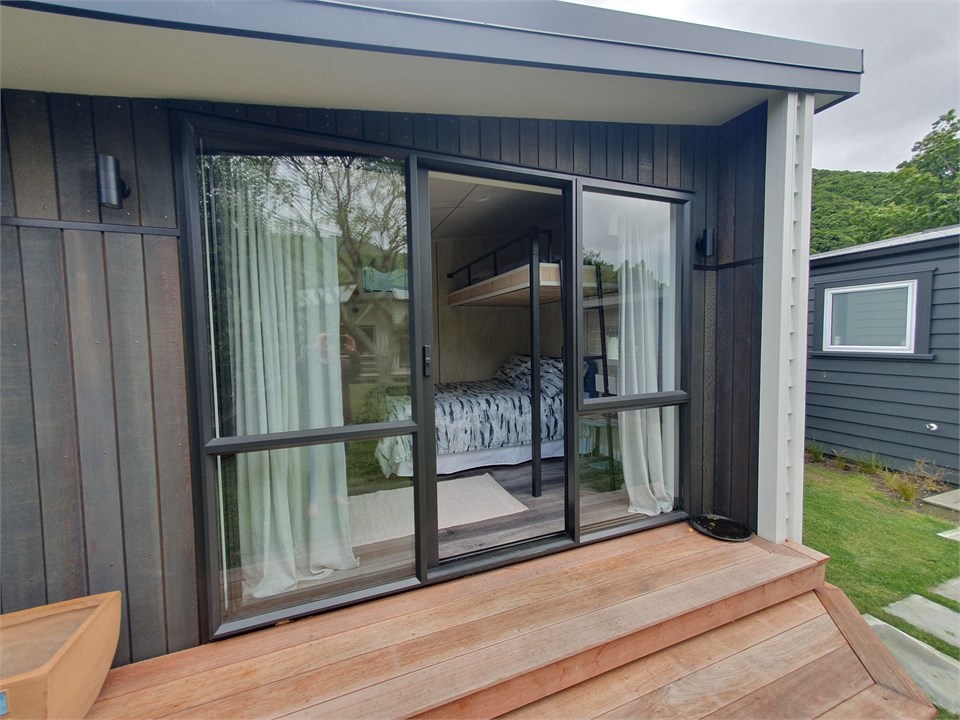 SLEEPOUT - 1 DOUBLE AND 1 SINGLE BUNK BED