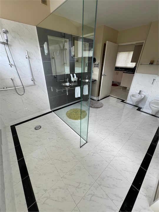 Spacious Bathroom with Mountain Views