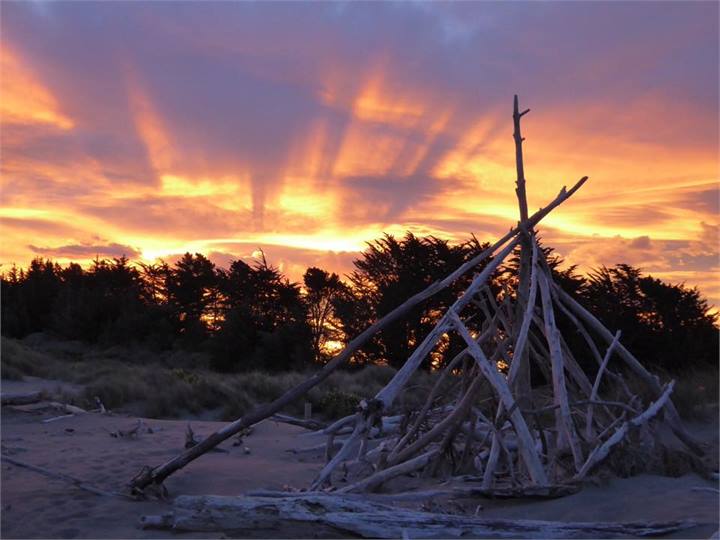 A stunning sunset from the beach