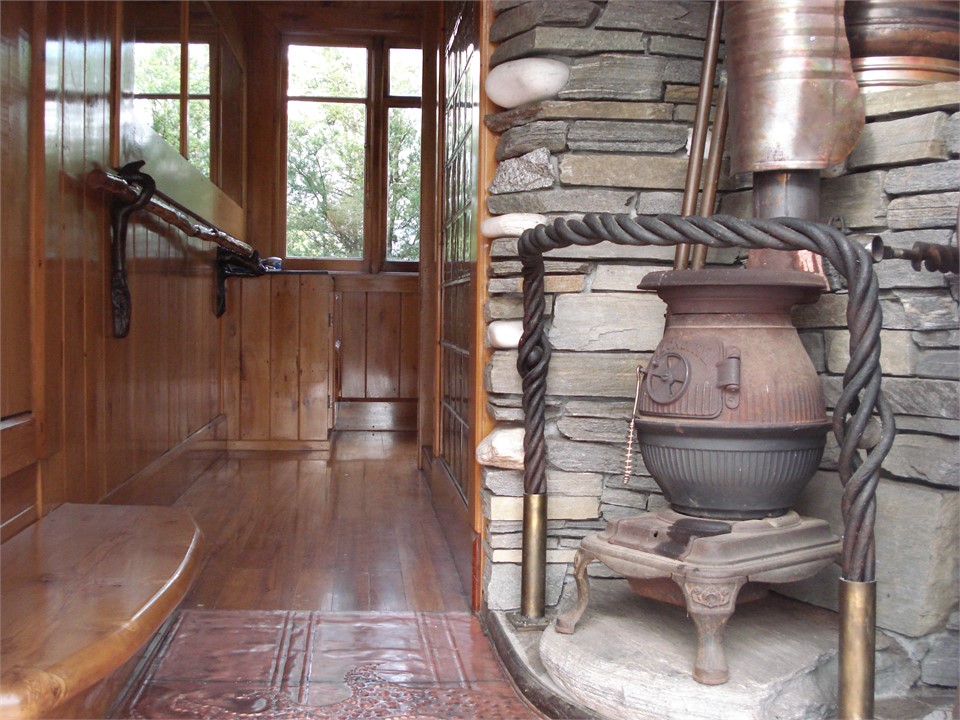 The cosy pot-belly heats your water