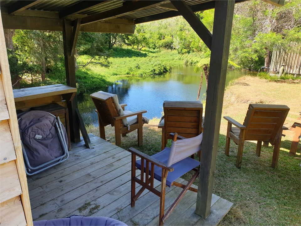 Swimming Hole covered area BBQ