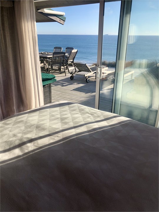 Morning sun in main bedroom