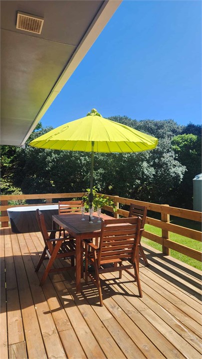 Plenty of space on the deck to relax.