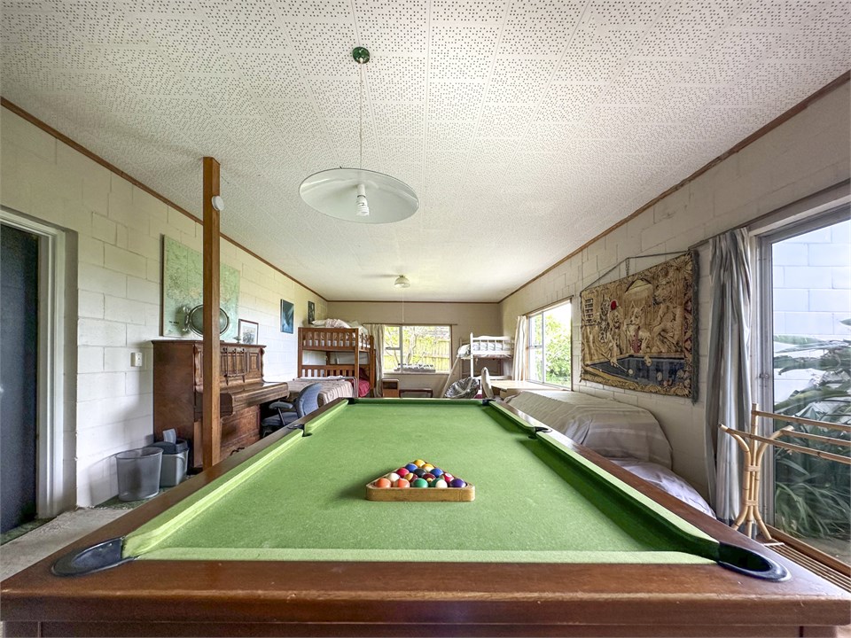 Enjoy a game of pool in rumpus room