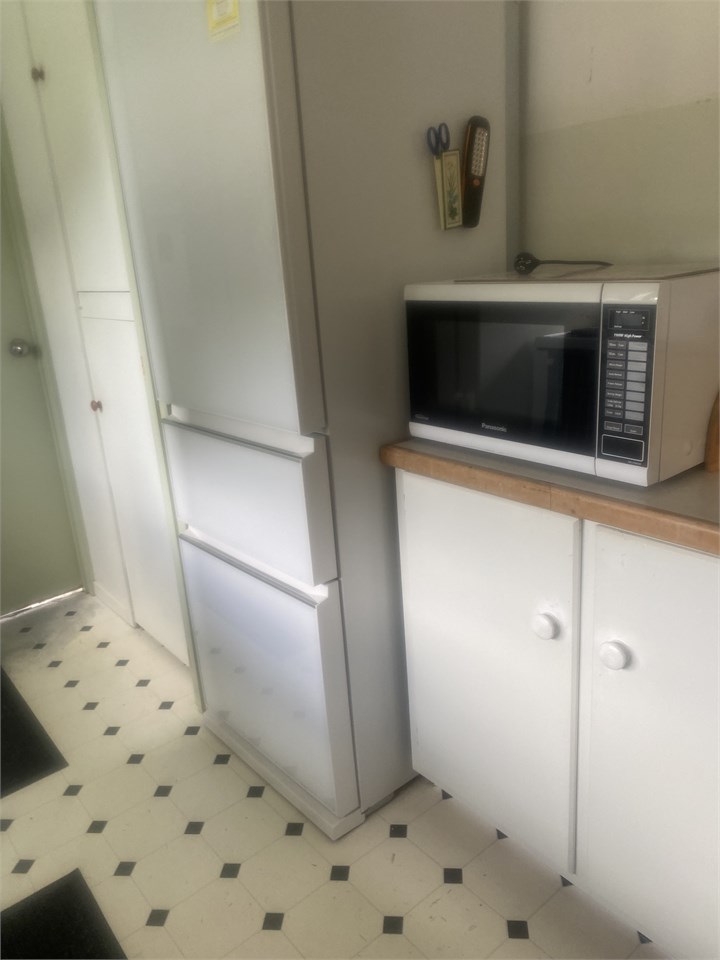 Microwave and fridge freezer