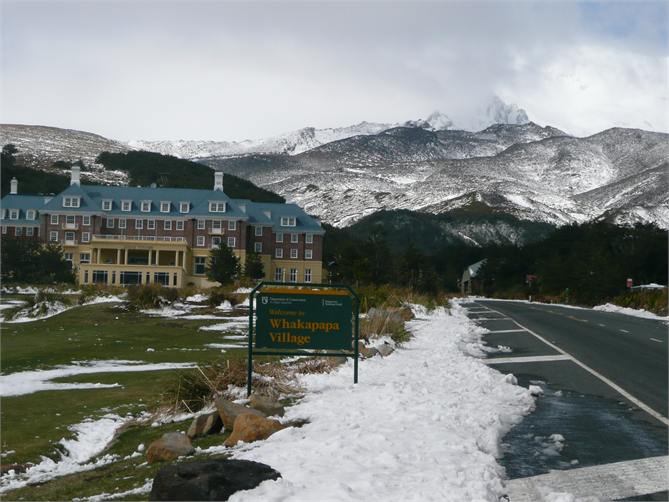The Chateau on a snowy day.