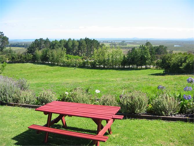 Veiw from front lawn over  Rangaunu Harbour
