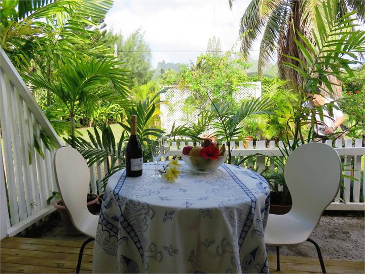 Dining on the veranda