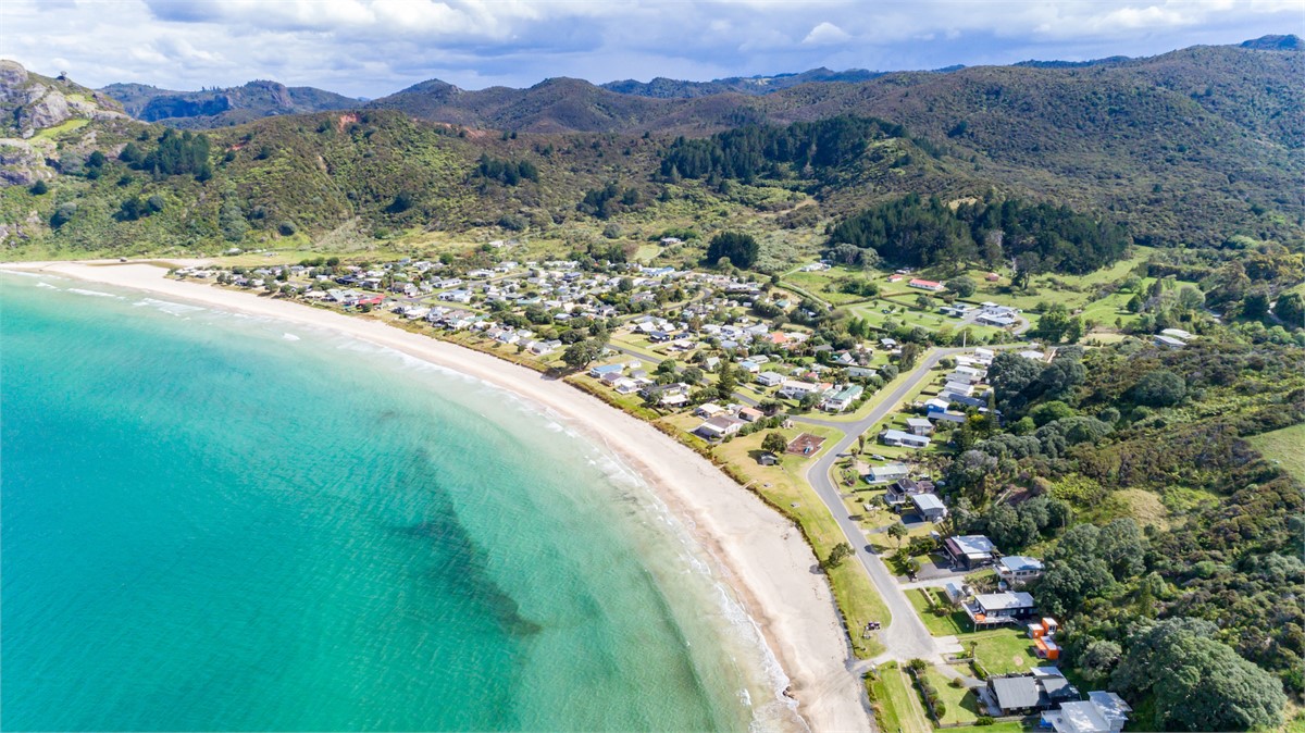 Aerial view of Taupo Bay