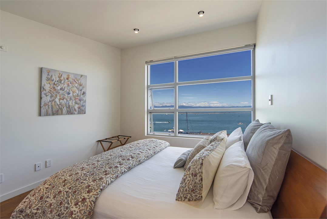 Bedroom 2 with Queen Bed & Sea Views