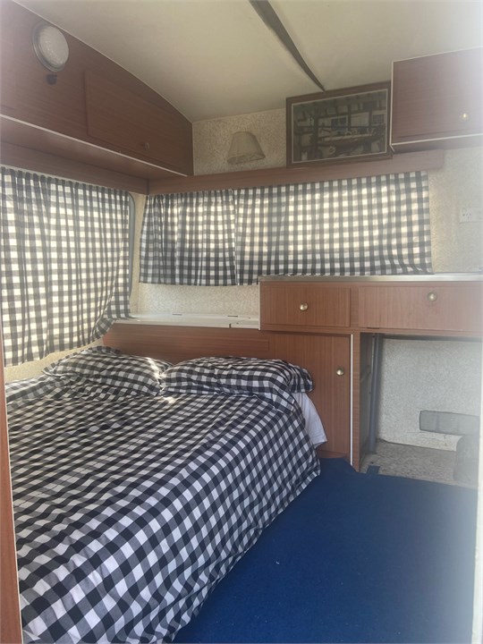 Caravan double bed