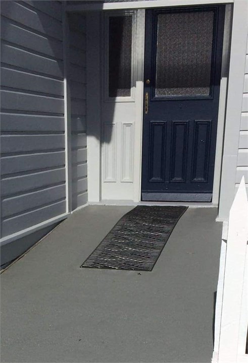 Ramp front-door entrance into the East Wing