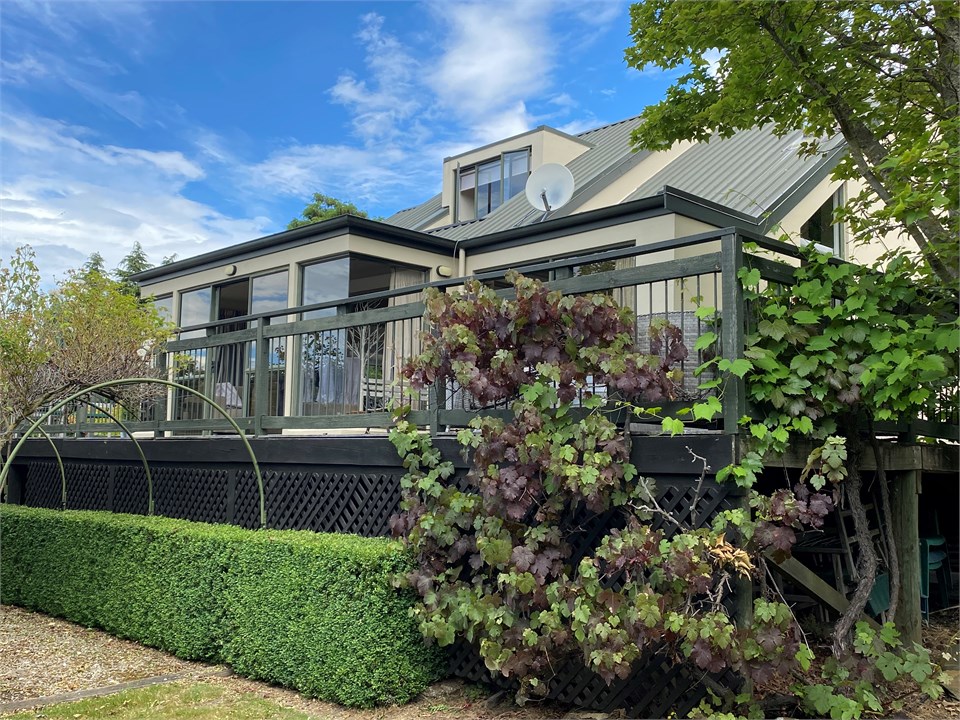 View of the garden and property building