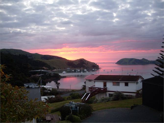 Sunset across the bay