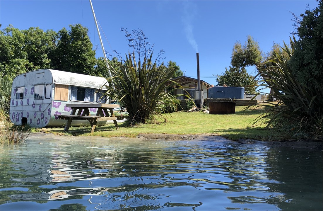 Looking back from the harbour