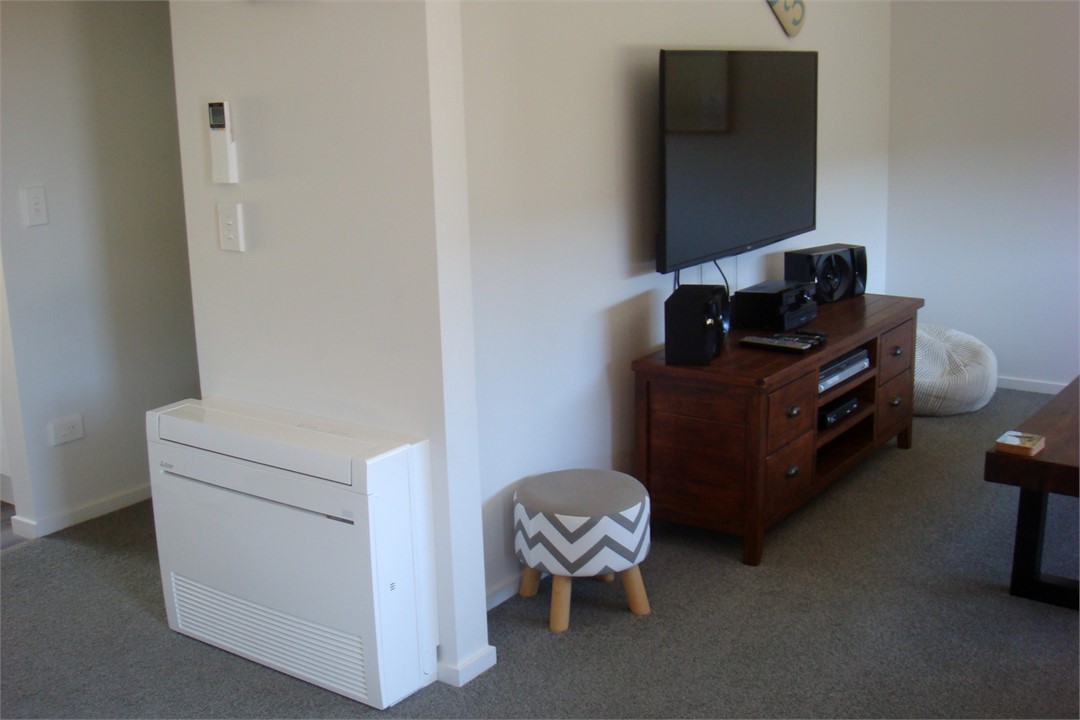 New hypercore heat pump by entertainment area