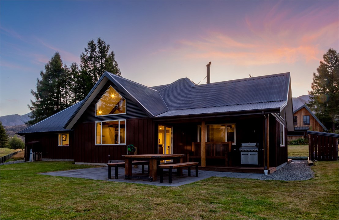 Outdoor table and BBQ.
