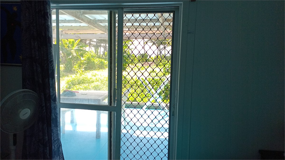 View from bed/bathroom