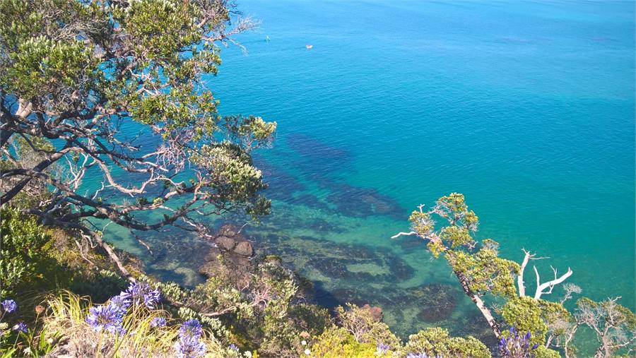 Crystal clear water.