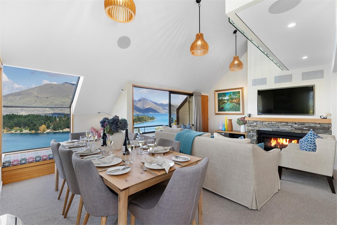 An incredible panorama from this lovely home