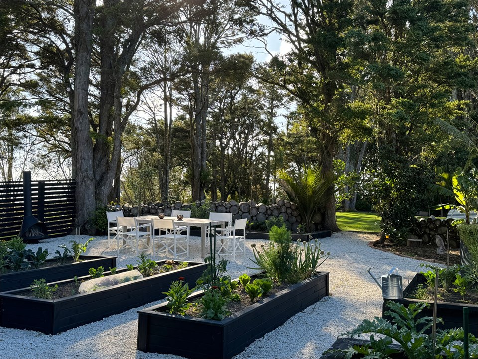 Garden with fresh produce