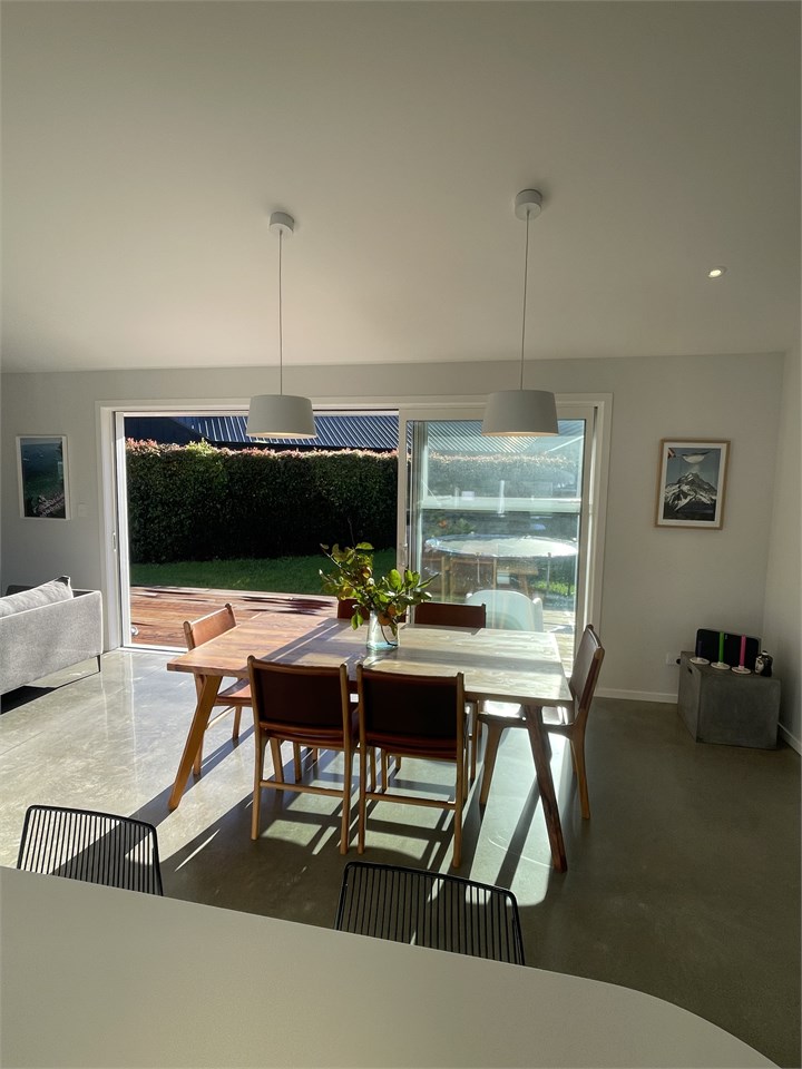 Dining looking out to the backyard