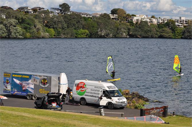 Lake Pupuke (5 min walk) sailing/rowing etc