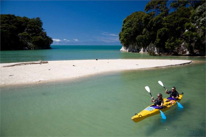 Go sea kayaking in the Abel Tasman while here