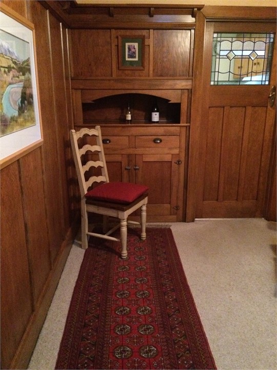 Lovely paneling and art work