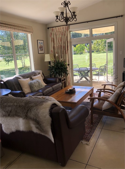 Cosy lounge with log burner