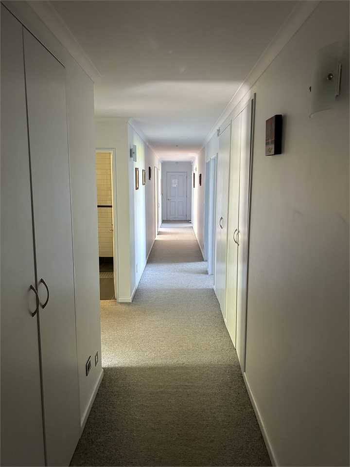 Hallway with the 5 bedrooms off it.