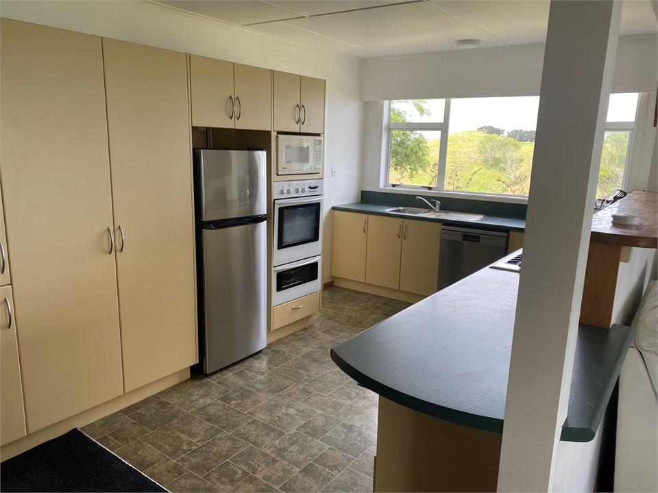 Spacious Kitchen with farm and sea views