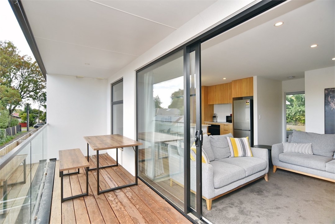 View of the property balcony with seating area
