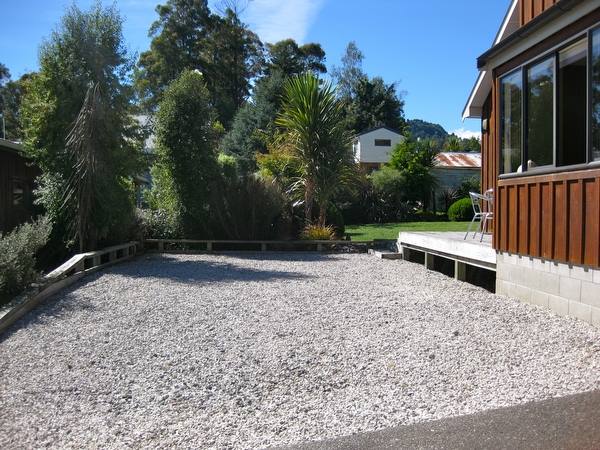 Double section with parking and garden