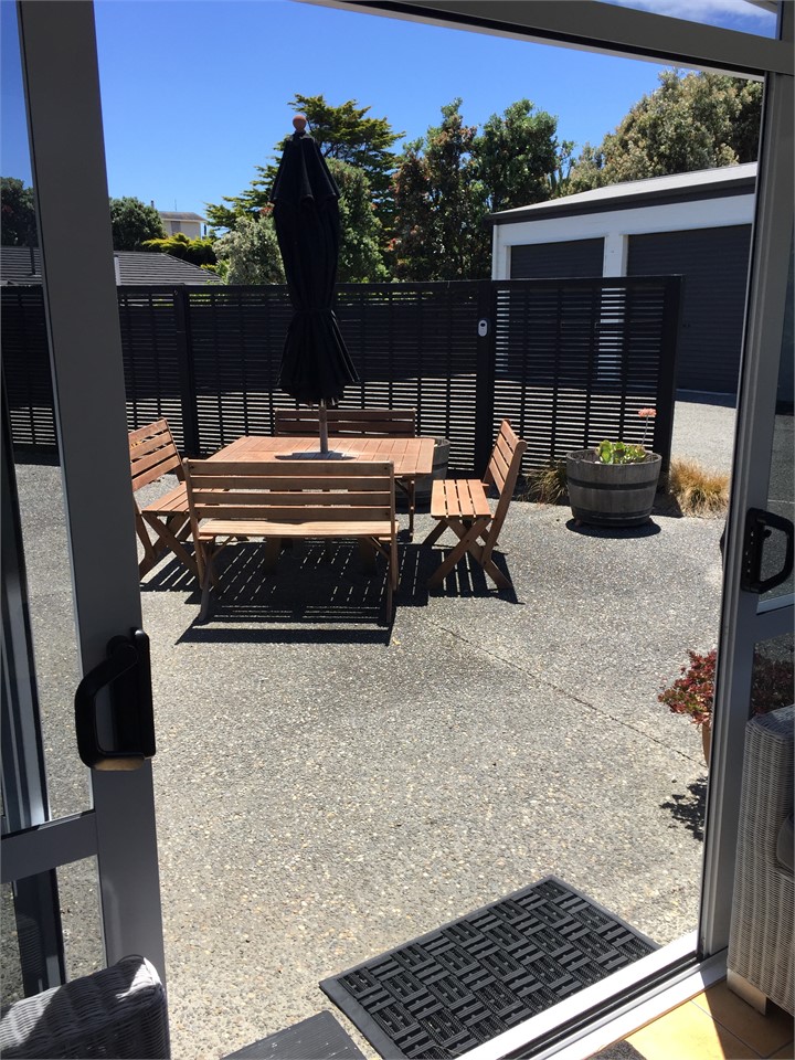 Lovely outdoor area access from the conservatory