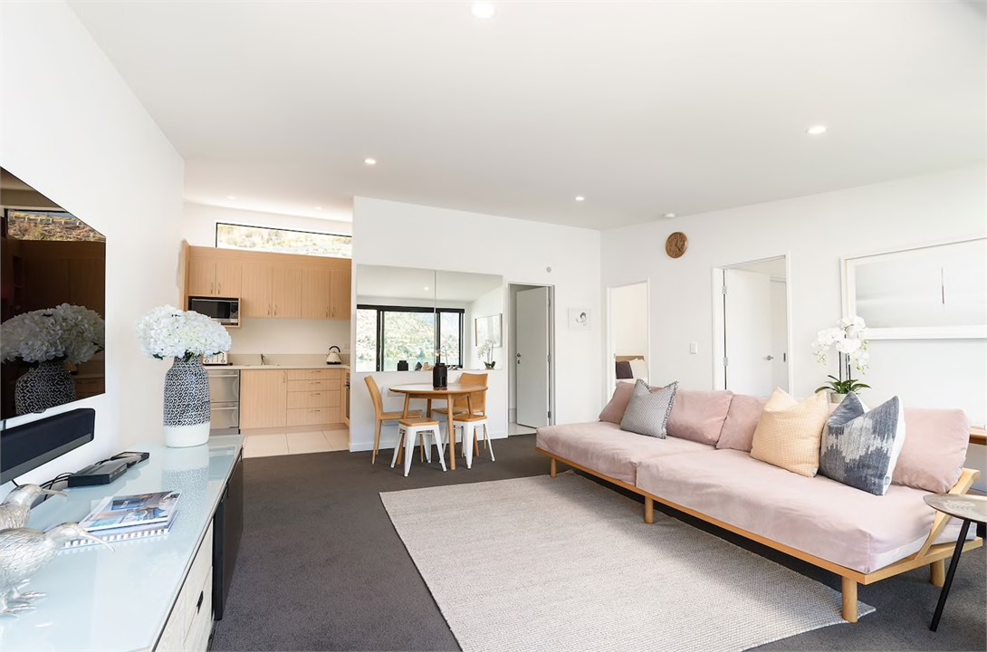 The two bedrooms to the right of the lounge. The t