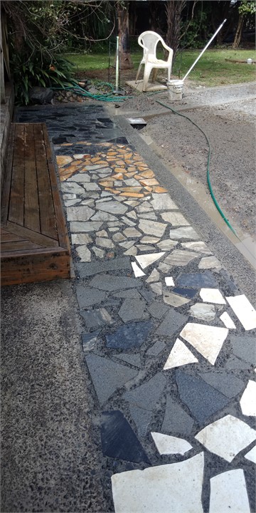 Please don't park on the home made path, I made it