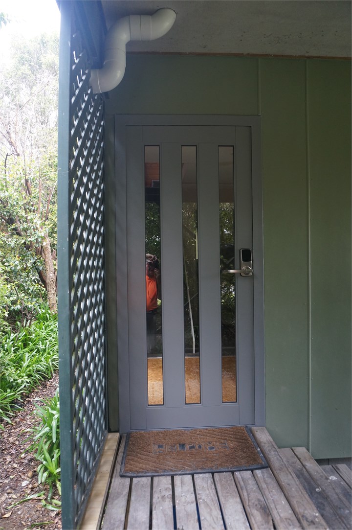 New front door with electronic lock