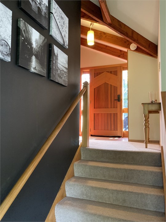 Stairs to front entry