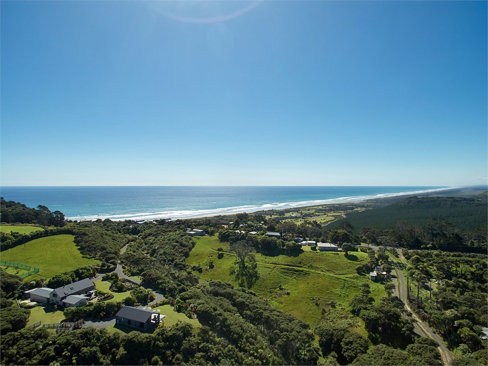 Ariel view of property