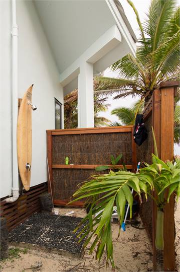 Outdoor shower with hot and cold water!