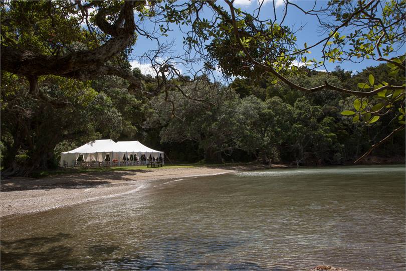 wedding on private beach in our bay