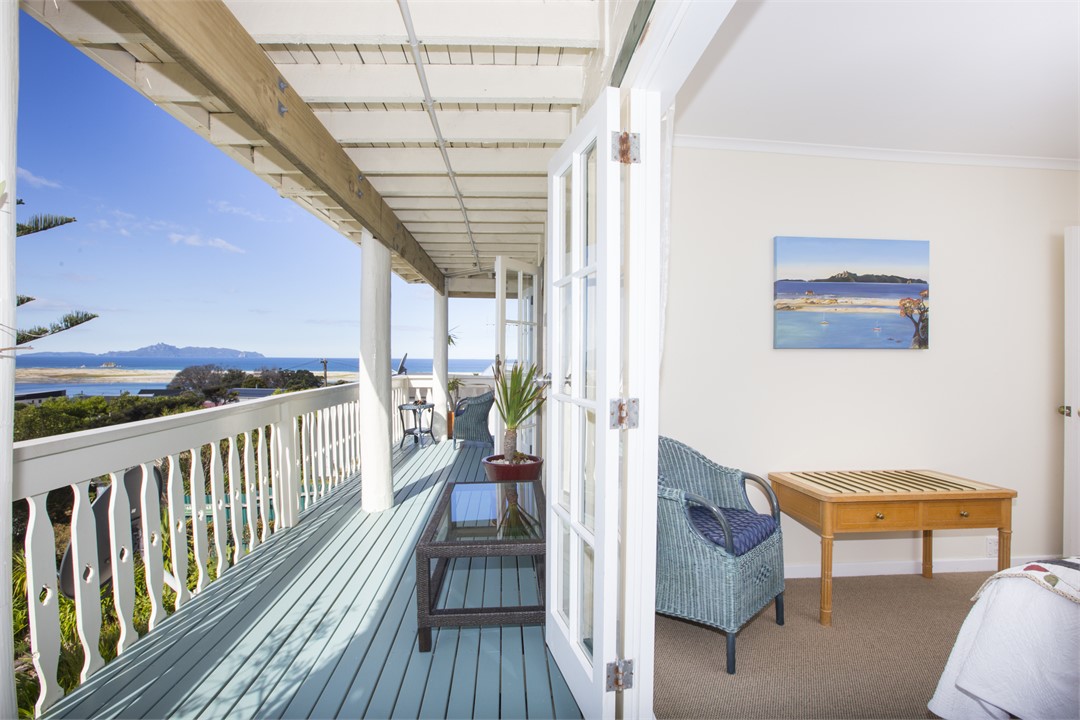 Main bedroom looking out to veranda