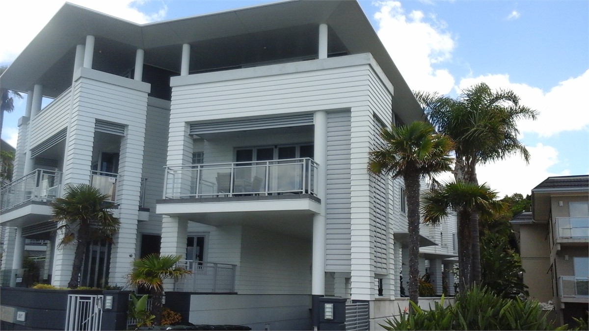 Road view of apartment