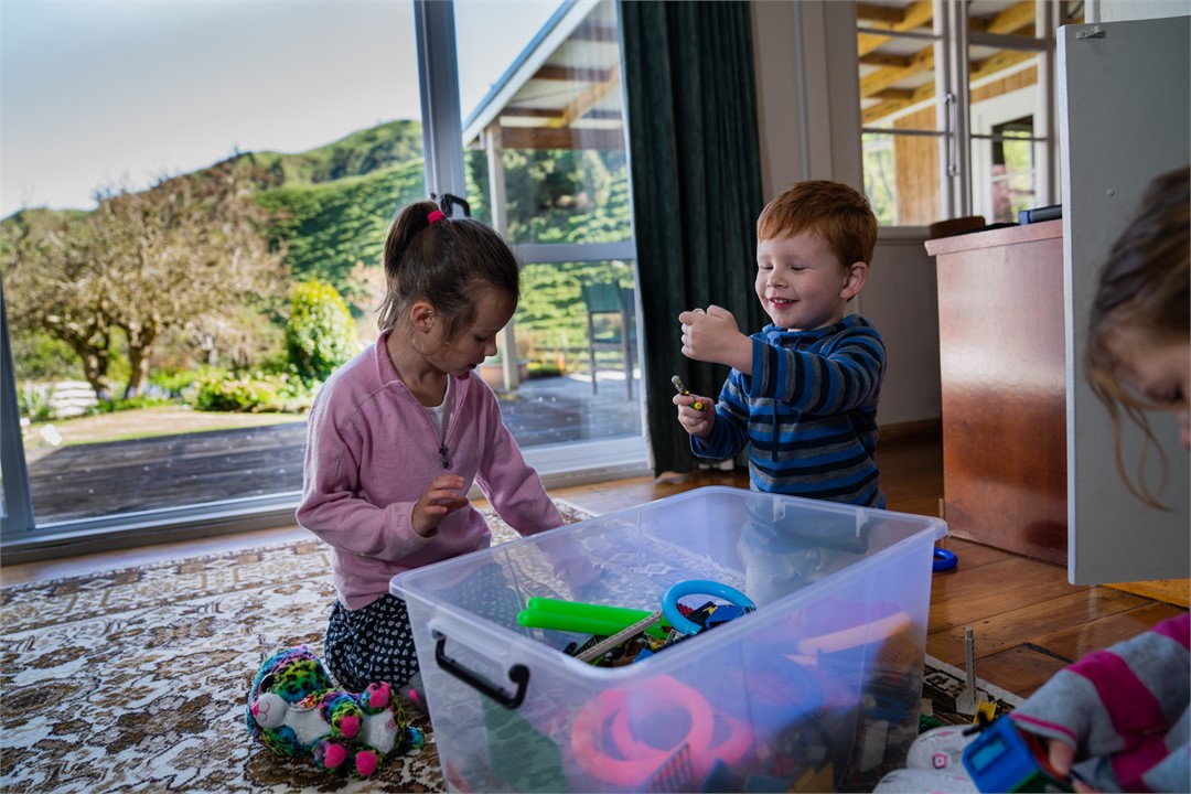 Guests enjoying Toy cupboard