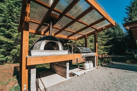 Covered Pizza Oven and BBQ