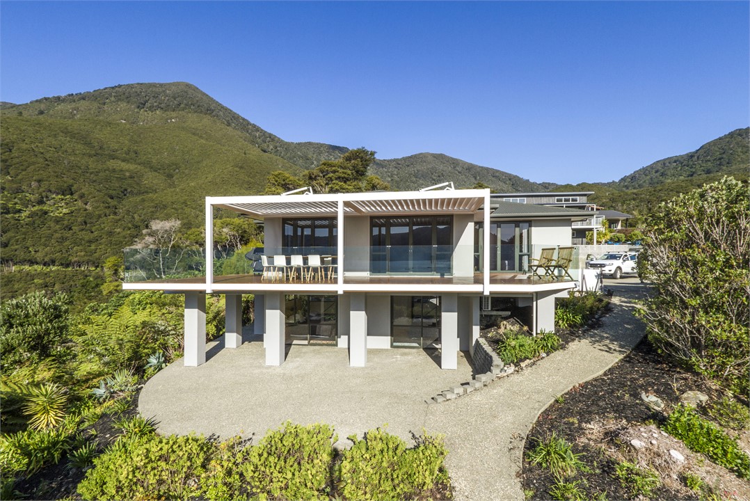 View looking back at the house