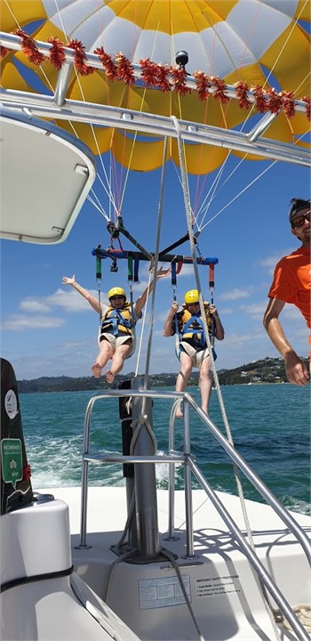 Parasailing in the Bay of Islands