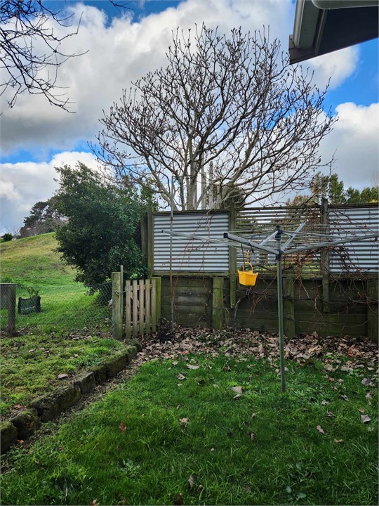 Washing line and gate to public reserve