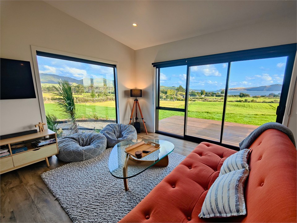 Take in the panoramic views from the cosy living r
